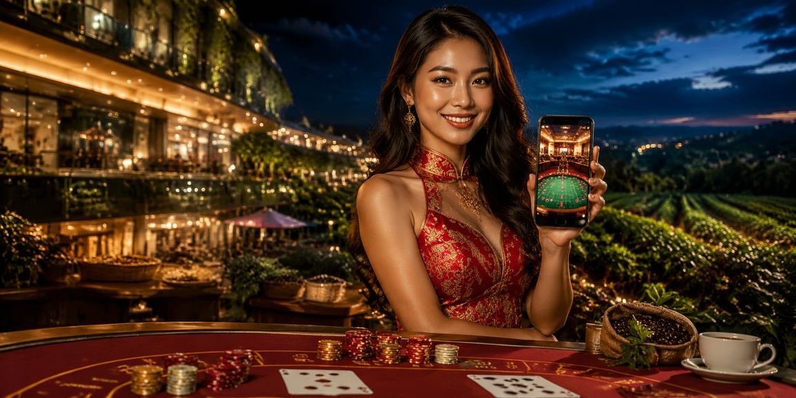 Người mẫu Việt Nam bên bàn card game khu vực Mekong